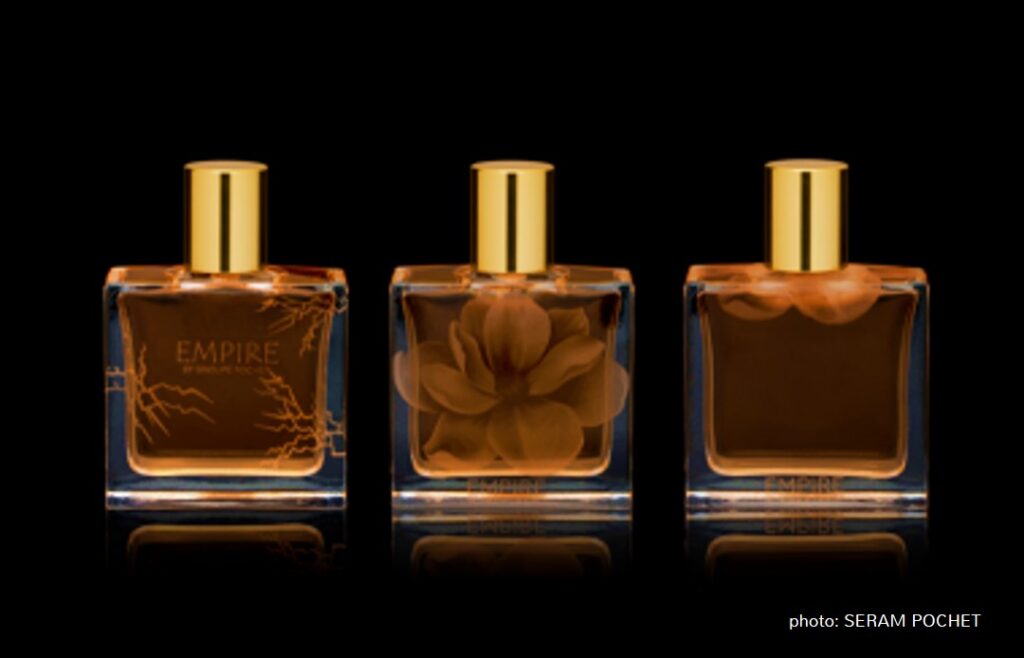 applicaiton_direct marketing on perfume bottle